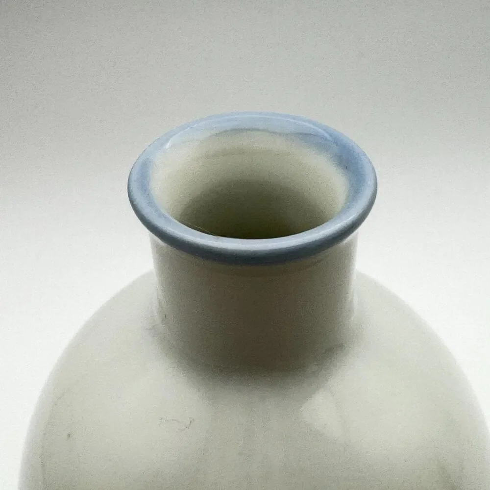 Otagiri Hand Crafted Original Japan Blue Iris Floral Ceramic Bud Vase
